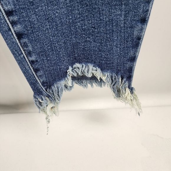 Judy Blue Hi Waist Skinny Fit Frayed Sharkbite Hem Blue Jean JB8842 Plus 24W - Picture 9 of 12